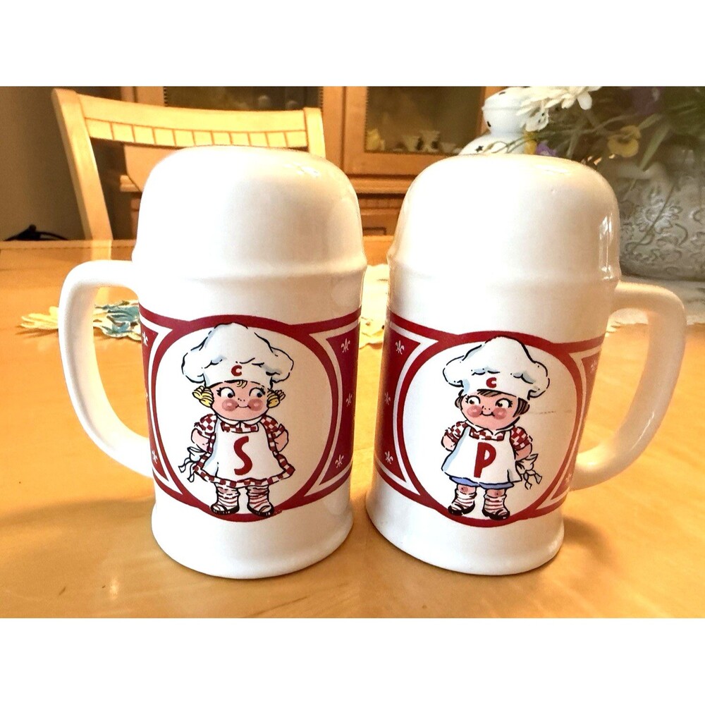 Campbell's Soup Kids Large Salt & Pepper Shakers Rare Collectable Excellent VTG